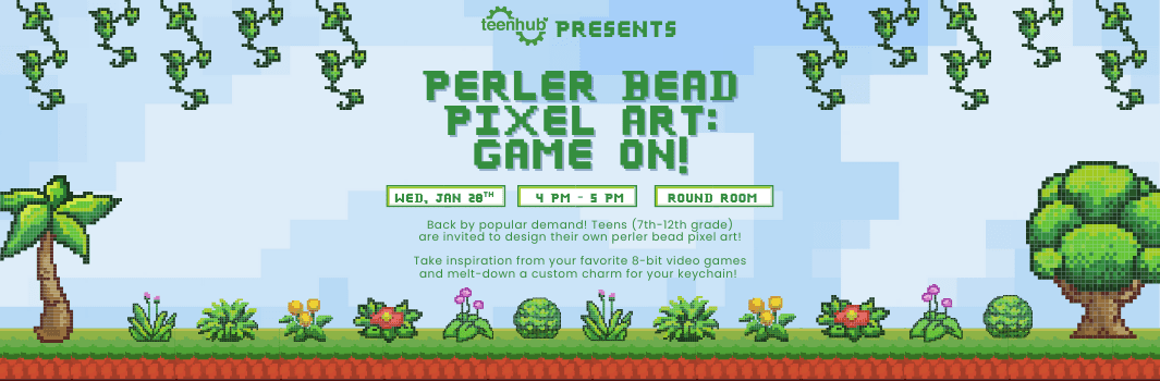 image for TeenHub Perler Bead Pixel Art - Game On!